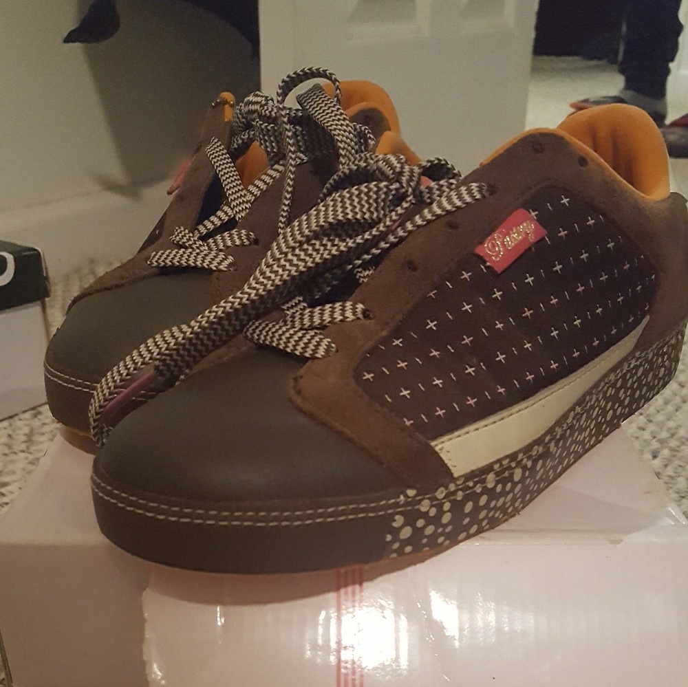 Brown sneakers